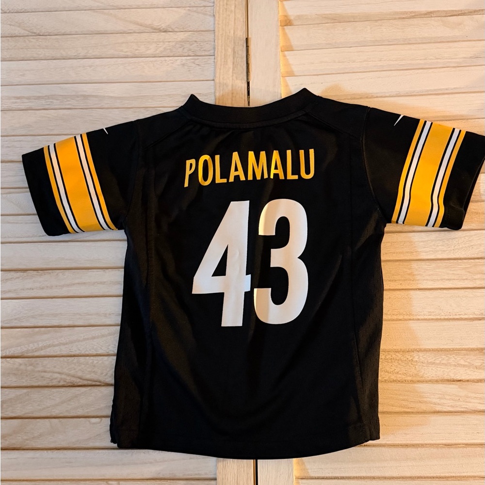 Nike Black & Yellow Kids Football Jersey #43 steelers - Picture 3 of 4